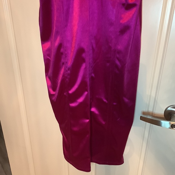 Brand new satin hot pink fuchsia dress, with tags. - Picture 3 of 4